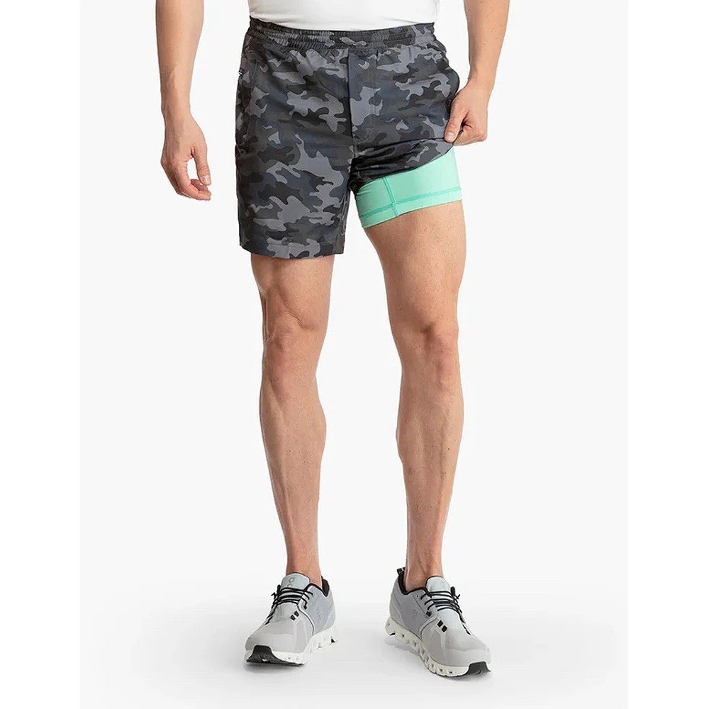 BIRDDOGS Wyatt Slurp Built-In Liner Camo 6" Gym Shorts Men's Sz S *NEW* $69